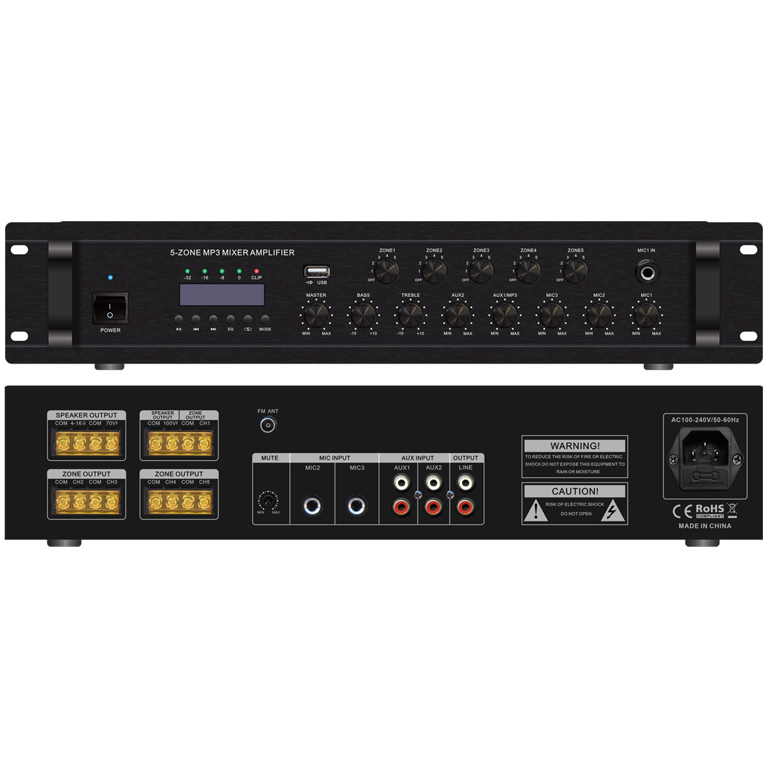 5分區(qū)MP3音量獨(dú)立可調(diào)功放 OBT-6655D