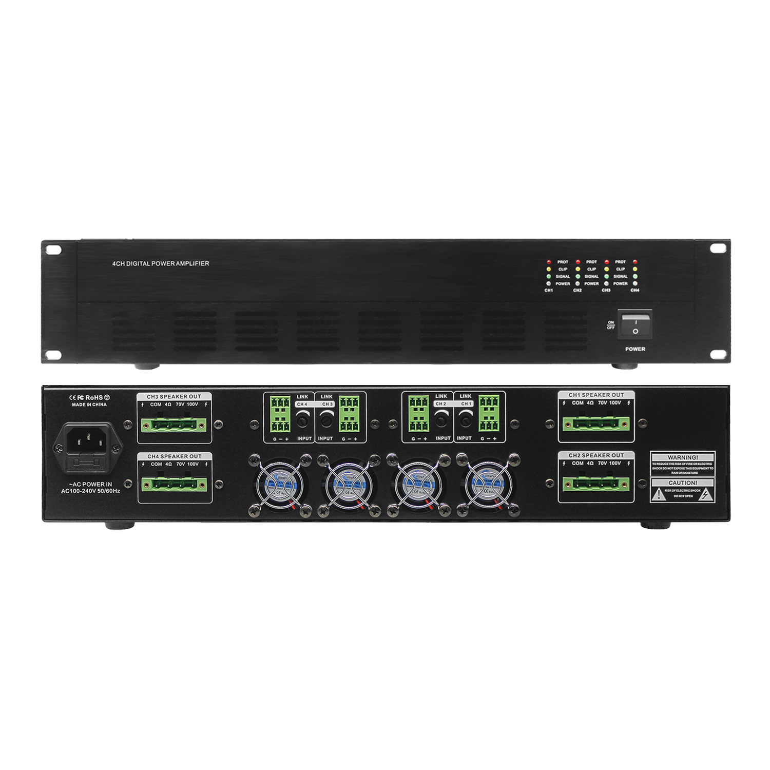 4通道純后級功放 OBT-7412